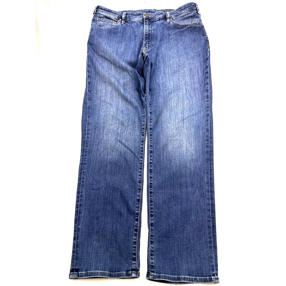 34 Heritage Charisma Jeans Men Blue 38x32‎ Stretch Straight Denim - (Altered)